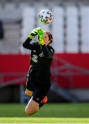 18 September 2020; Goalkeeper Marie Hourihan during a Republic of Ireland women's training session at Stadion Essen in Essen, Germany. Photo by Lukas Schulze/Sportsfile