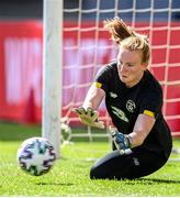 18 September 2020; Goalkeeper Courtney Brosnan during a Republic of Ireland women's training session at Stadion Essen in Essen, Germany. Photo by Lukas Schulze/Sportsfile