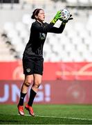 18 September 2020; Goalkeeper Marie Hourihan during a Republic of Ireland women's training session at Stadion Essen in Essen, Germany. Photo by Lukas Schulze/Sportsfile