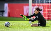 18 September 2020; Goalkeeper Marie Hourihan during a Republic of Ireland women's training session at Stadion Essen in Essen, Germany. Photo by Lukas Schulze/Sportsfile