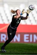 18 September 2020; Goalkeeper Courtney Brosnan during a Republic of Ireland women's training session at Stadion Essen in Essen, Germany. Photo by Lukas Schulze/Sportsfile