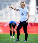 18 September 2020; Head coach Vera Pauw reacts during a Republic of Ireland women's training session at Stadion Essen in Essen, Germany. Photo by Lukas Schulze/Sportsfile