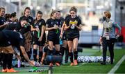 18 September 2020; Republic of Ireland players, including Leanne Kiernan, second from right, with assistant coach Eileen Gleeson, right, during a Republic of Ireland women's training session at Stadion Essen in Essen, Germany. Photo by Lukas Schulze/Sportsfile