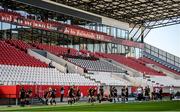 18 September 2020; Players warm up during a Republic of Ireland women's training session at Stadion Essen in Essen, Germany. Photo by Lukas Schulze/Sportsfile