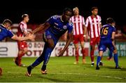 18 September 2020; Andre Wright of Bohemians celebrates after scoring his side's first goal during the SSE Airtricity League Premier Division match between Sligo Rovers and Bohemians at The Showgrounds in Sligo. Photo by Stephen McCarthy/Sportsfile