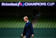 19 September 2020; Leinster head coach Leo Cullen ahead of the Heineken Champions Cup Quarter-Final match between Leinster and Saracens at the Aviva Stadium in Dublin. Photo by Ramsey Cardy/Sportsfile