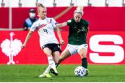 19 September 2020; Leonie Maier of Germany in action against Diane Caldwell of Republic of Ireland during the UEFA Women's 2021 European Championships Qualifier Group I match between Germany and Republic of Ireland at Stadion Essen in Essen, Germany. Photo by Marcel Kusch/Sportsfile