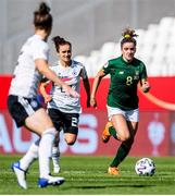 19 September 2020; Leanne Kiernan of Republic of Ireland in action against Lina Magull of Germany during the UEFA Women's 2021 European Championships Qualifier Group I match between Germany and Republic of Ireland at Stadion Essen in Essen, Germany. Photo by Marcel Kusch/Sportsfile