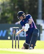 19 September 2020; Curtis Campher of YMCA plays a shot during the All-Ireland T20 Cup Final match between YMCA and Donemana at CIYMS Cricket Club in Belfast. Photo by Sam Barnes/Sportsfile