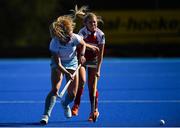 19 September 2020; Michelle Carey of UCD in action against Olivia Berry of Pegasus during the Women's Hockey Irish Senior Cup Final match between Pegasus and UCD at Lisnagarvey Hockey Club in Lisburn, Down. Photo by Seb Daly/Sportsfile