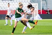 19 September 2020; Denise O'Sullivan of Republic of Ireland in action against Sara Däbritz of Germany during the UEFA Women's 2021 European Championships Qualifier Group I match between Germany and Republic of Ireland at Stadion Essen in Essen, Germany. Photo by Marcel Kusch/Sportsfile