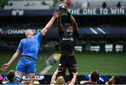 19 September 2020; Maro Itoje of Saracens wins a line-out ahead of Devin Toner of Leinster during the Heineken Champions Cup Quarter-Final match between Leinster and Saracens at the Aviva Stadium in Dublin. Photo by Brendan Moran/Sportsfile