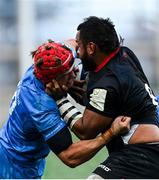 19 September 2020; Billy Vunipola of Saracens is tackled by Josh van der Flier of Leinster during the Heineken Champions Cup Quarter-Final match between Leinster and Saracens at the Aviva Stadium in Dublin. Photo by Ramsey Cardy/Sportsfile