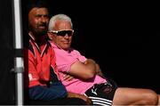 19 September 2020; YMCA head coach Alan Lewis watches on during the All-Ireland T20 Cup Final match between YMCA and Donemana at CIYMS Cricket Club in Belfast. Photo by Sam Barnes/Sportsfile