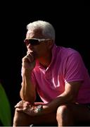 19 September 2020; YMCA head coach Alan Lewis watches on during the All-Ireland T20 Cup Final match between YMCA and Donemana at CIYMS Cricket Club in Belfast. Photo by Sam Barnes/Sportsfile