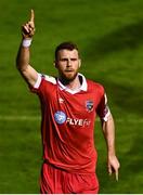 19 September 2020; Ciarán Kilduff of Shelbourne celebrates after scoring his side's first goal during the SSE Airtricity League Premier Division match between Shelbourne and Finn Harps at Tolka Park in Dublin. Photo by Eóin Noonan/Sportsfile