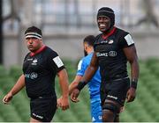 19 September 2020; Jamie George, left, and Maro Itoje of Saracens during the Heineken Champions Cup Quarter-Final match between Leinster and Saracens at the Aviva Stadium in Dublin. Photo by Ramsey Cardy/Sportsfile