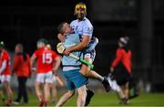 19 September 2020; Thomas Grimes of Na Piarsaigh and Na Piarsaigh manager Kieran Bermingham celebrate following the Limerick County Senior Hurling Championship Final match between Doon and Na Piarsaigh at LIT Gaelic Grounds in Limerick. Photo by Matt Browne/Sportsfile