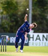 20 September 2020; Curtis Campher of YMCA bowls during the All-Ireland T20 European Cricket League Play-Off match between CIYMS and YMCA at CIYMS Cricket Club in Belfast. Photo by Sam Barnes/Sportsfile