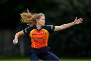 20 September 2020; Kate McEvoy of Scorchers fields the ball during the Women's Super Series match between Typhoons and Scorchers at Merrion Cricket Club in Dublin. Photo by Seb Daly/Sportsfile