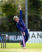 20 September 2020; Cillian McDonnell of YMCA bowls during the All-Ireland T20 European Cricket League Play-Off match between CIYMS and YMCA at CIYMS Cricket Club in Belfast. Photo by Sam Barnes/Sportsfile