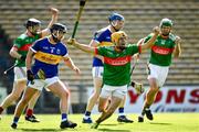 20 September 2020; Evan Sweeney of Loughmore-Castleiney celebrates after scoring his side's first goal, in the fifth minute, during the Tipperary County Senior Hurling Championship Final match between Kiladangan and Loughmore-Castleiney at Semple Stadium in Thurles, Tipperary. Photo by Ray McManus/Sportsfile