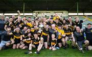 20 September 2020; Mike Milner of Dr Crokes, centre, and team-mates celebrate with the cup following the Kerry County Intermediate Hurling Championship Final match between Dr Crokes and Tralee Parnell's at Austin Stack Park in Tralee, Kerry. Photo by David Fitzgerald/Sportsfile