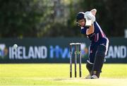 20 September 2020; Curtis Campher of YMCA plays a shot during the All-Ireland T20 European Cricket League Play-Off match between CIYMS and YMCA at CIYMS Cricket Club in Belfast. Photo by Sam Barnes/Sportsfile