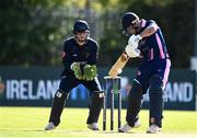 20 September 2020; Curtis Campher of YMCA plays a shot watched by Chris Dougherty of CIYMS during the All-Ireland T20 European Cricket League Play-Off match between CIYMS and YMCA at CIYMS Cricket Club in Belfast. Photo by Sam Barnes/Sportsfile