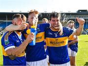 20 September 2020; Kiladangan players, from left, Willie Connors, David Sweeney and Tadhg Gallagher celebrate following the Tipperary County Senior Hurling Championship Final match between Kiladangan and Loughmore-Castleiney at Semple Stadium in Thurles, Tipperary. Photo by Ray McManus/Sportsfile