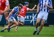 20 September 2020; Seán Moran of Cuala celebrates scoring his side's first goal during the Dublin County Senior Hurling Championship Final match between Ballyboden St Enda's and Cuala at Parnell Park in Dublin. Photo by Piaras Ó Mídheach/Sportsfile