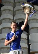 20 September 2020; Scotstown captain Shane Carey lifts the Mick Duffy cup following the Monaghan County Senior Football Championship Final match between Scotstown and Ballybay Pearses at St Tiernach's Park in Clones, Monaghan. Photo by Philip Fitzpatrick/Sportsfile