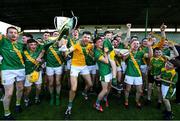 20 September 2020; Kilmoyley players celebrate following the Kerry County Senior Hurling Championship Final match between Kilmoyley and Causeway at Austin Stack Park in Tralee, Kerry. Photo by David Fitzgerald/Sportsfile