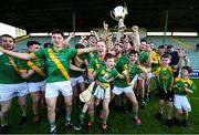 20 September 2020; Kilmoyley players celebrate following the Kerry County Senior Hurling Championship Final match between Kilmoyley and Causeway at Austin Stack Park in Tralee, Kerry. Photo by David Fitzgerald/Sportsfile