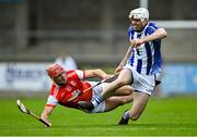 20 September 2020; Niall Ryan of Ballyboden St Enda's fends off the tackle of David Treacy of Cuala during the Dublin County Senior Hurling Championship Final match between Ballyboden St Enda's and Cuala at Parnell Park in Dublin. Photo by Piaras Ó Mídheach/Sportsfile