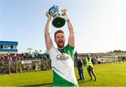 20 September 2020; Baltinglass captain Kevin Murphy lifts the cup after the Wicklow County Senior Football Championship Final match between Tinahely and Baltinglass at Joule Park in Aughrim, Wicklow. Photo by Matt Browne/Sportsfile