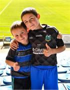 20 September 2020; Kiladangan supporters Cathal, age 6, and his brother Oisín O'Mahony, age 9, before the Tipperary County Senior Hurling Championship Final match between Kiladangan and Loughmore-Castleiney at Semple Stadium in Thurles, Tipperary. Photo by Ray McManus/Sportsfile