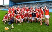 20 September 2020; Cuala players celebrate after the Dublin County Senior Hurling Championship Final match between Ballyboden St Enda's and Cuala at Parnell Park in Dublin. Photo by Piaras Ó Mídheach/Sportsfile