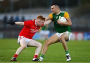 20 September 2020; Paul Donaghy of Dungannon Thomas Clarkes in action against James Garrity of Trillick St. Macartan’s during the Tyrone County Senior Football Championship Final match between Trillick St. Macartan’s and Dungannon Thomas Clarkes at Healy Park in Omagh, Tyrone. Photo by Ramsey Cardy/Sportsfile