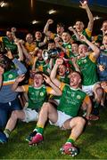 20 September 2020; The Dungannon Thomas Clarkes players celebrate with the trophy following their victory in the Tyrone County Senior Football Championship Final match between Trillick St. Macartan’s and Dungannon Thomas Clarkes at Healy Park in Omagh, Tyrone. Photo by Ramsey Cardy/Sportsfile