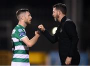 21 September 2020; Shamrock Rovers manager Stephen Bradley and Jack Byrne following the SSE Airtricity League Premier Division match between Shamrock Rovers and Waterford at Tallaght Stadium in Dublin. Photo by Stephen McCarthy/Sportsfile