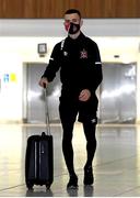 22 September 2020; Darragh Leahy of Dundalk at Dublin Airport as Dundalk depart for their Europa League third qualifying round match against Sheriff in Tiraspol, Moldova. Photo by Matt Browne/Sportsfile