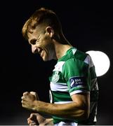 22 September 2020; Brandon Kavanagh of Shamrock Rovers II celebrates after scoring his side's first goal during the SSE Airtricity League First Division match between Drogheda United and Shamrock Rovers II at United Park in Drogheda, Louth. Photo by Ben McShane/Sportsfile