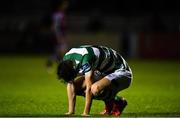 22 September 2020; John Ryan of Shamrock Rovers II reacts after his side's defeat in the SSE Airtricity League First Division match between Drogheda United and Shamrock Rovers II at United Park in Drogheda, Louth. Photo by Ben McShane/Sportsfile
