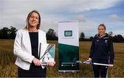 23 September 2020; CEO of the Federation of Irish Sport, Mary O’Connor, left, and Irish international hockey player Sarah Hawkshaw at the release of the Federation of Irish Sport’s pre-Budget submission 2021 at Sport Ireland National Sports Campus in Blanchardstown, Dublin. Photo by Stephen McCarthy/Sportsfile
