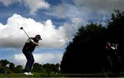 23 September 2020; Shane Lowry of Ireland drives off at the second tee box during a practice round ahead of the Dubai Duty Free Irish Open Golf Championship at Galgorm Spa & Golf Resort in Ballymena, Antrim. Photo by Brendan Moran/Sportsfile