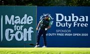 23 September 2020; Shane Lowry of Ireland watches his drive at the first tee box during a practice round ahead of the Dubai Duty Free Irish Open Golf Championship at Galgorm Spa & Golf Resort in Ballymena, Antrim. Photo by Brendan Moran/Sportsfile