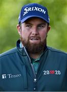 23 September 2020; Shane Lowry of Ireland is interviewed by the media prior to his practice round ahead of the Dubai Duty Free Irish Open Golf Championship at Galgorm Spa & Golf Resort in Ballymena, Antrim. Photo by Brendan Moran/Sportsfile