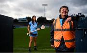 24 September 2020; AIG Insurance today launched the 2020 Dublin All-Ireland GAA Season with a tribute to club volunteers, members and frontline workers. GAA Volunteer Brigid Tolster and Dublin camogie player Emma O’Byrne were in Parnell Park as part of the launch. Photo by Stephen McCarthy/Sportsfile