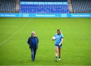 24 September 2020; AIG Insurance today launched the 2020 Dublin All-Ireland GAA Season with a tribute to club volunteers, members and frontline workers. GAA Volunteer Jerry Grogan and Dublin ladies’ footballer Jennifer Dunne were in Parnell Park as part of the launch. Photo by Stephen McCarthy/Sportsfile